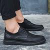 Men's Quality Leather Shoes British Business Lace Up Fashion Black Split Leather Shoes Men Moccasin
