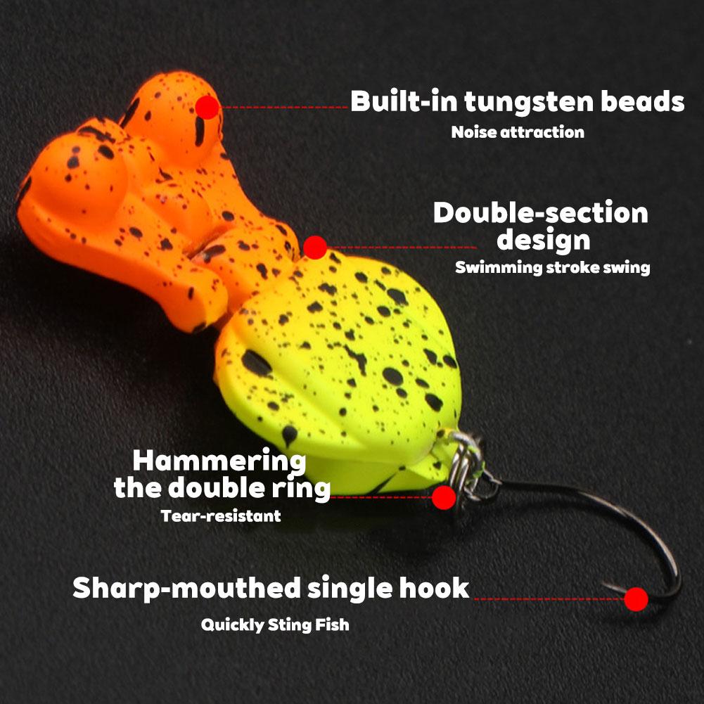 1Pc Outdoors Durable 2g2.9cm/6g4.2cm 3D Fishing Lure Metal alloy Two sections Sea Fishing Tackle Jigging Wobblers ArtificialBait