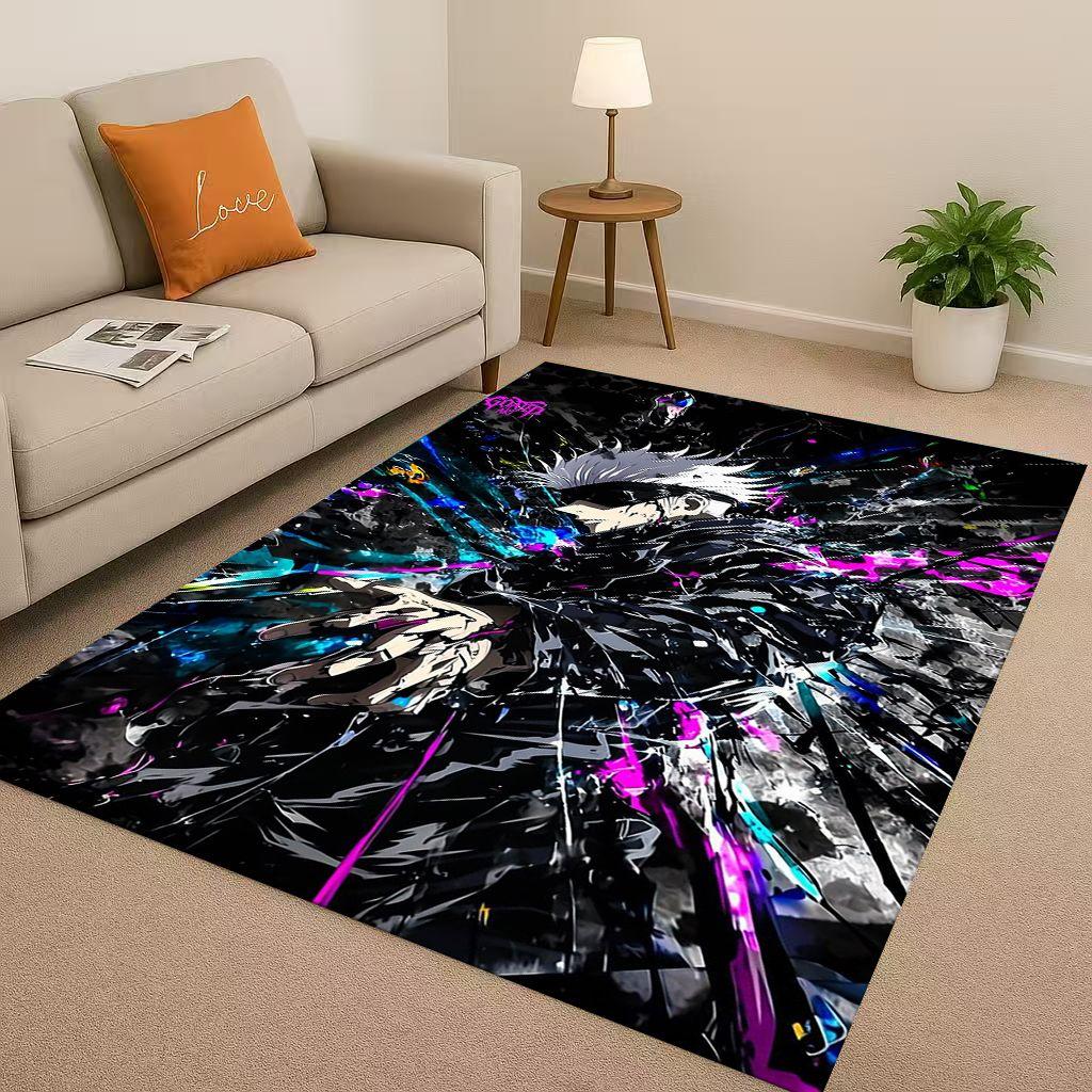 Anime Jujutsu Kaisen Cartoon Itadori Yuj Living Room Non-Slip Area Rug Carpet for Bedroom Playroom Sofa,Home Decor Doormat KID