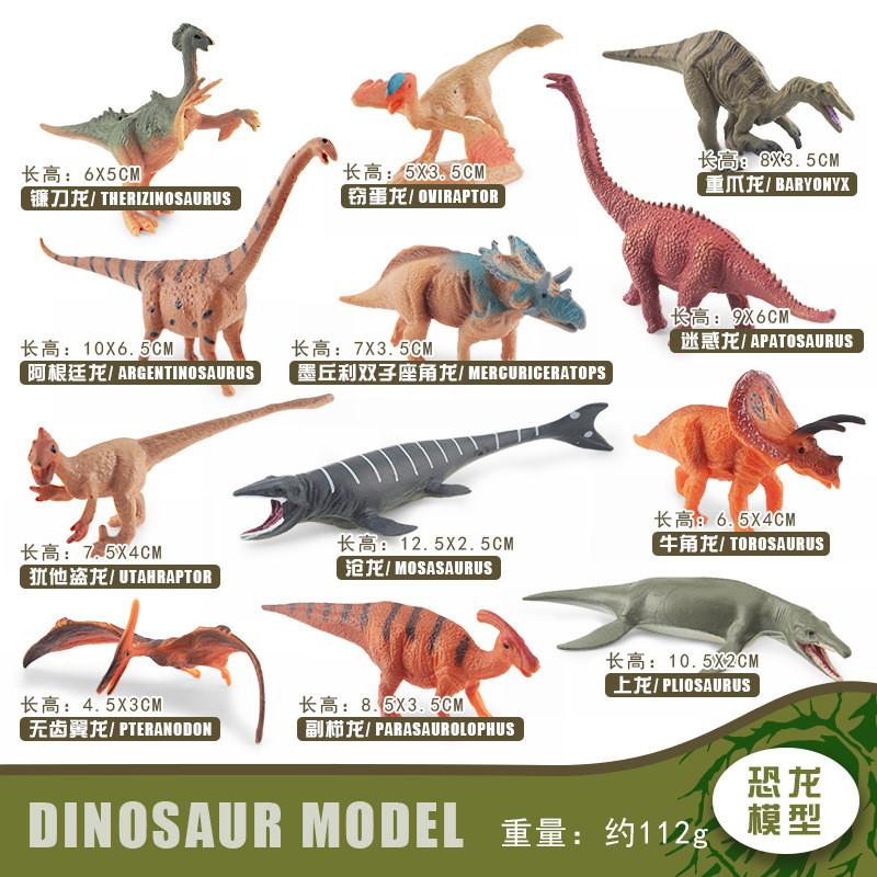 Detailed Mini Dinosaur Statues Triceratops Stegosaurus Velociraptor Pterosaur For Collection