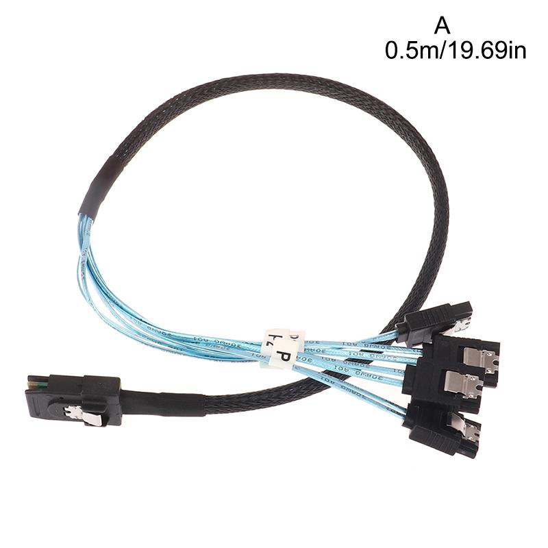 

Кабель Sas Sata Mini-Sas Sff-8087 К 4 Кабелю Sata Mini Sas 4I Sff8087 36P К 4 Кабелю Sata 7P 12 Гбит/с 1/0,5 м Данные жесткого диска 0.5m