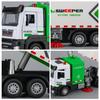 Sanitation Garbage Music Toy with Light & Truck Scale Realistic Street Sweeper Model Ornament No Battery