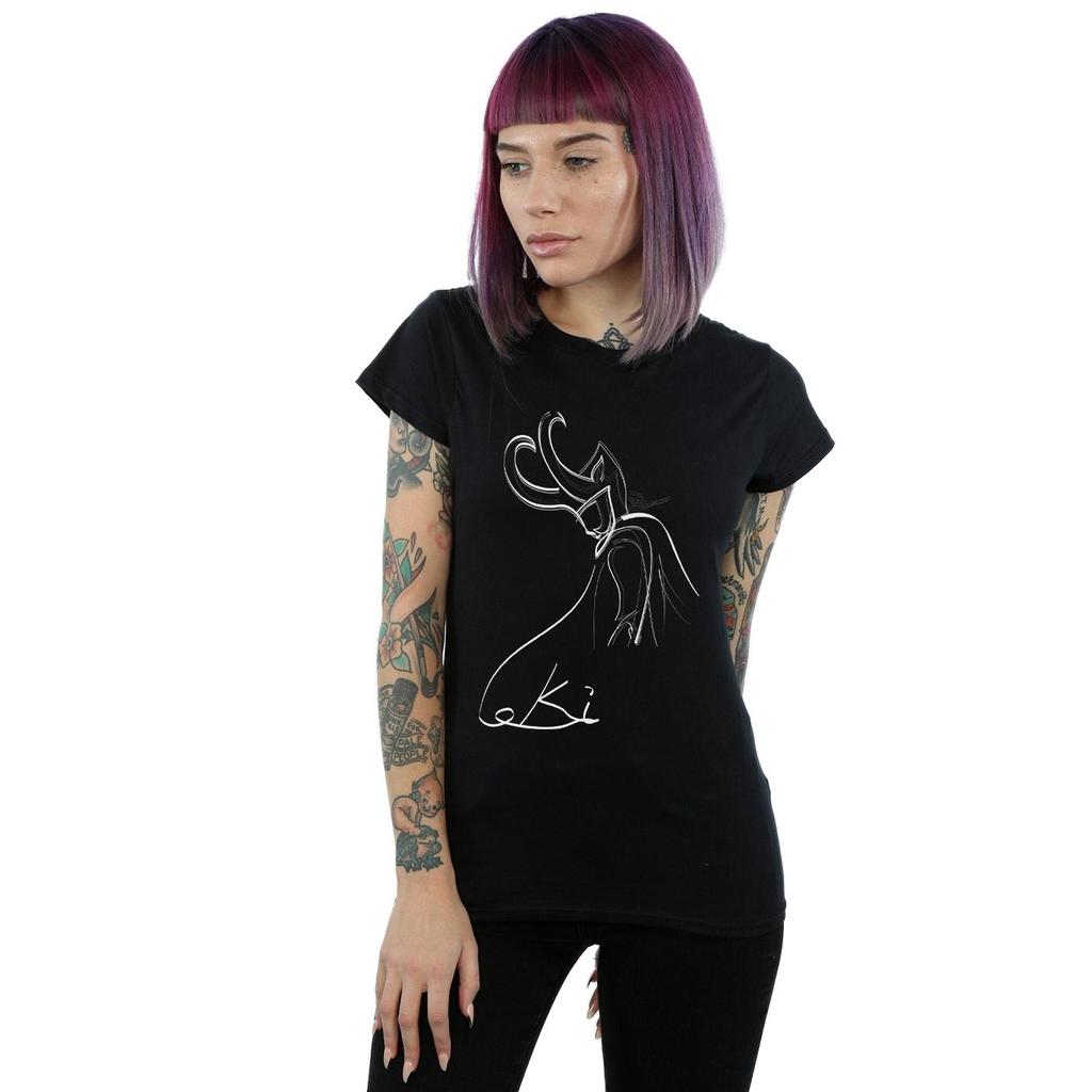 Marvel Womens/Ladies Loki Lines Cotton T-Shirt