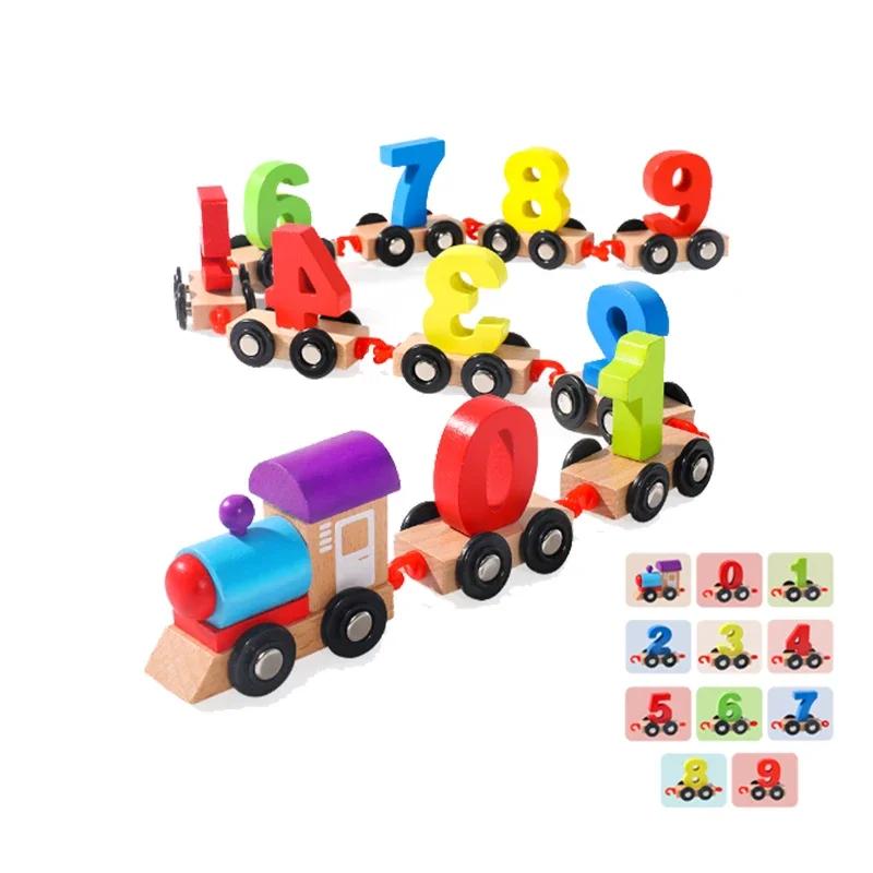 Non-Toxic Kids Battery Electric Train Toy Set Wooden Track Train Compatible With Wooden Track Railway Children'S Educational Toys Gifts