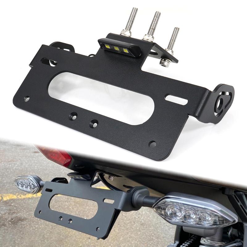 License Plate Holder Bracket LED Light Fit For Yamaha YZF-R6 R6 2006-2021 Motorcycle Rear Tail Tidy Fender Eliminator Kit Black