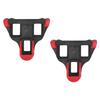 TB‑011 Universal Road Bike Cleats 6 Degree Float Self Locking Cycling Pedals Cleat SetBlack Red