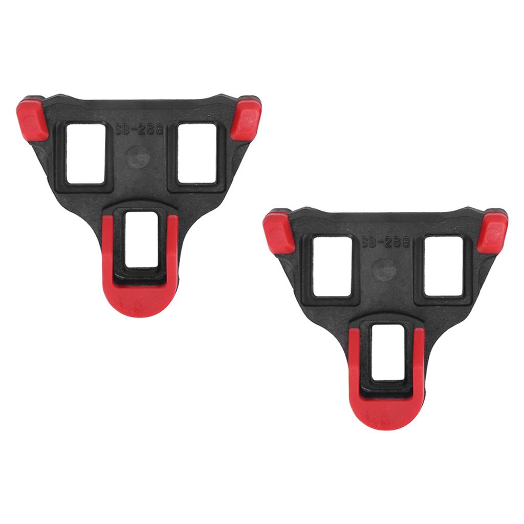 TB‑011 Universal Road Bike Cleats 6 Degree Float Self Locking Cycling Pedals Cleat SetBlack Red