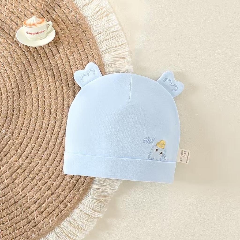 Pure Cotton Double Layer Newborn Hat for 0-3 Months, Suitable for Autumn/Winter
