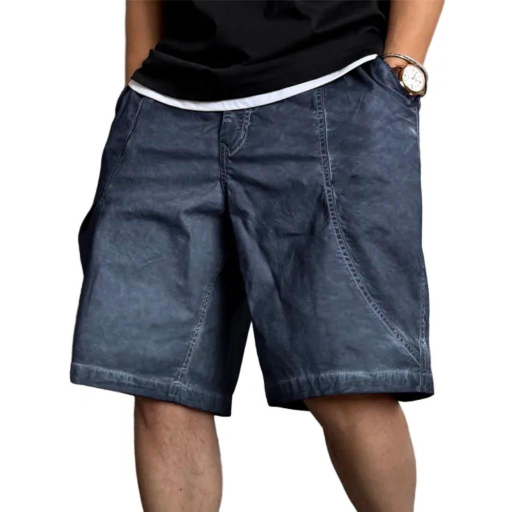 Men's Fashionable Casual Washed And Distressed Five-inch Length Sports Shorts