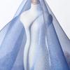 Soft fine solid-color transparent thin mesh fabric suitable for wedding dresses evening gowns and designer clothing fabrics