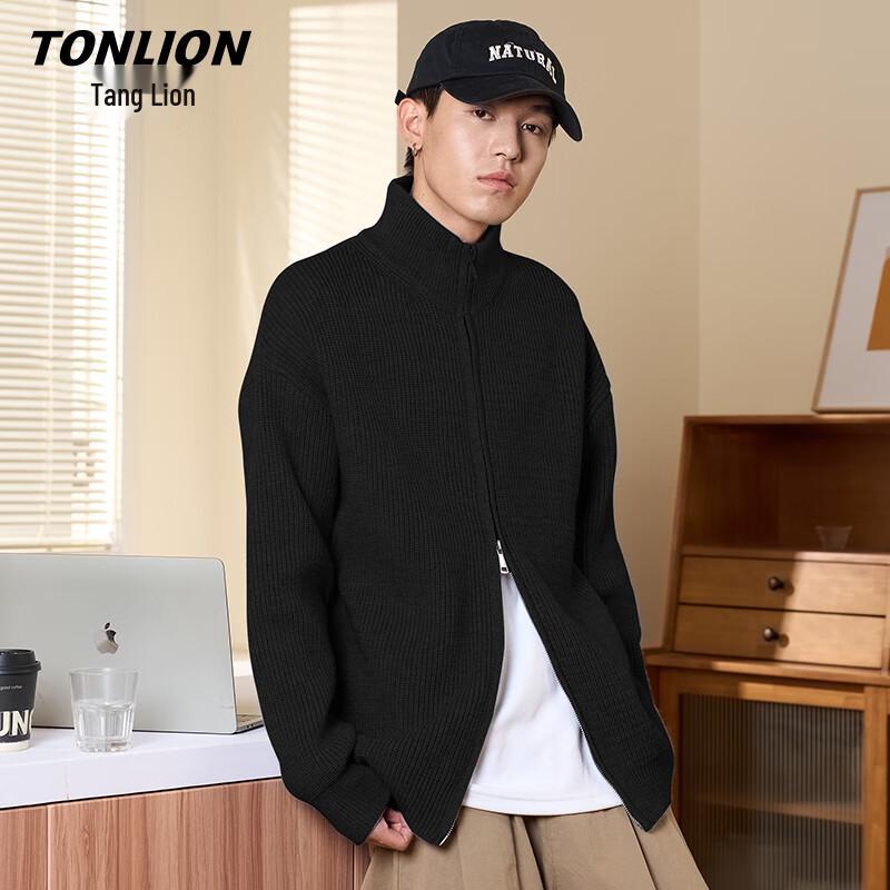 TonLion Men's Winter Knit Cardigan Jacket