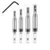 Set of 4 Self-centering Drill Bits for Steel Hinges HSS + Allen Key — 5/64, 7/64, 9/64, 11/64