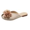 2024  Women's Shoes Closed Toe Women's Slippers Autumn Soft-soled Flower Mixed Color Flat-soled Casual and Comfortable Slippers