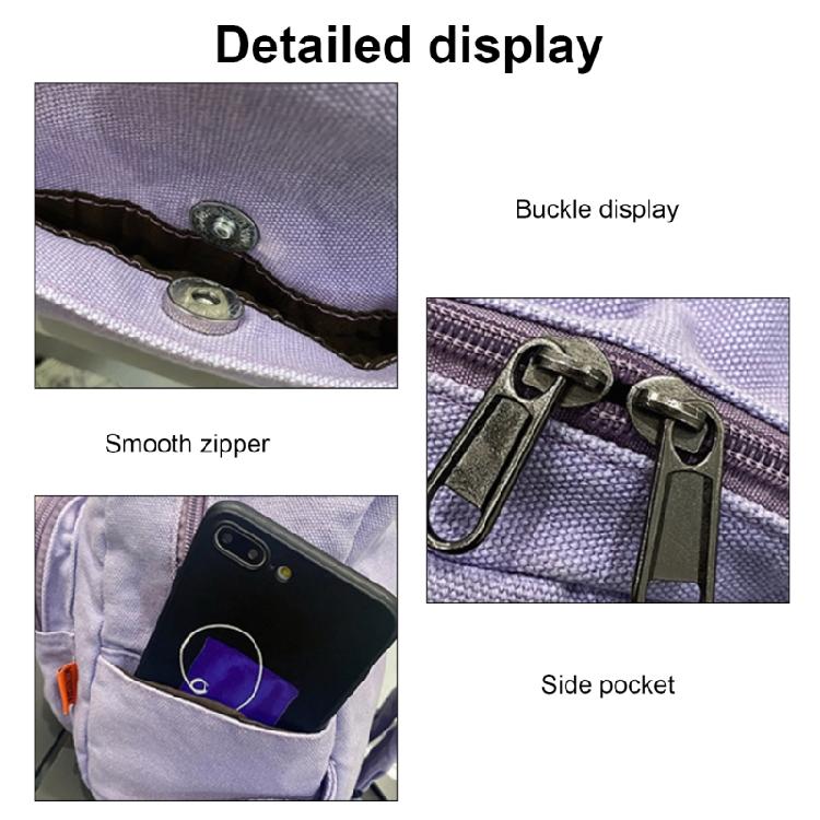 Solid Color Backpack Girl Casual Daypacks Canvas Backpack Student School Backpack Travel Backpack Aesthetic Backpack