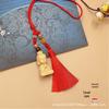 "Boxwood Buddha Guanyin Car Pendant: Creative Rearview Mirror Accessory for Men and Women"