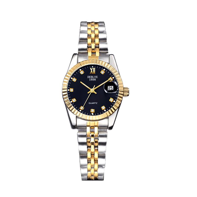 Reloj de Moda Clásico Versátil para Hombre con Correa de Acero, Movimiento No Mecánico, Función de Calendario y Diseño Unisex para Parejas.