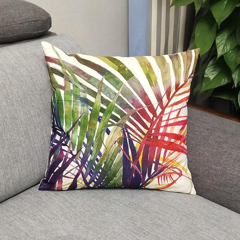 Nordic Simple Green Plant Pillow Cushion Office Sofa Pillow Pastoral Flowers and Plants Ins Style