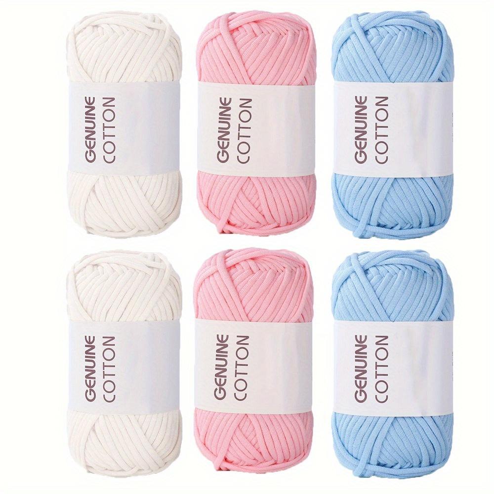 6pcs Yarn Soft Cotton-Nylon Blend Easy-to-Use Yarn for Hand Knitting Crocheting