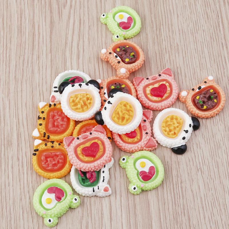 Tusember 10pcs/lot Cute Kawaii Food Charms Eggs Cake Ice Cream Flatbacks for Jewelry Making Earrings Necklace Accessories