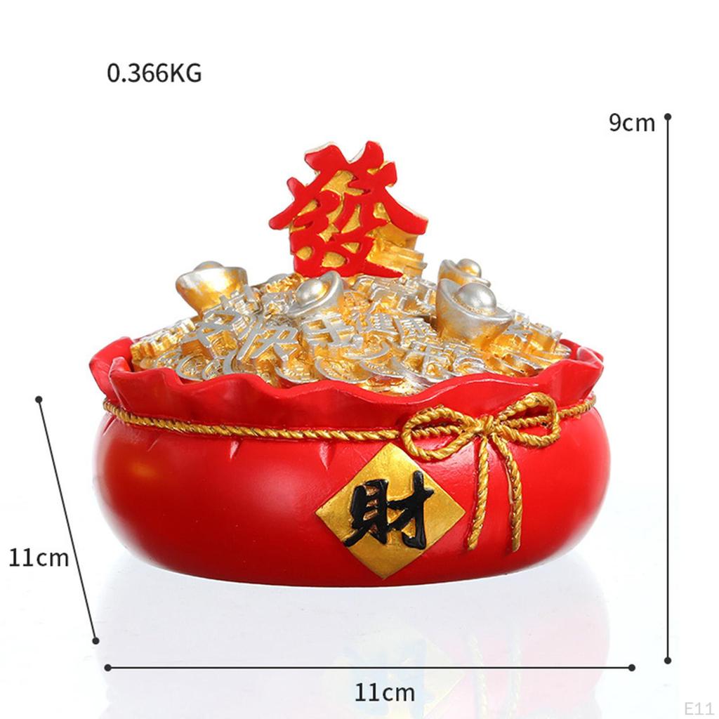 Chinese with Lid Resin Crafts Sculpture for Home Decoration Men Gift