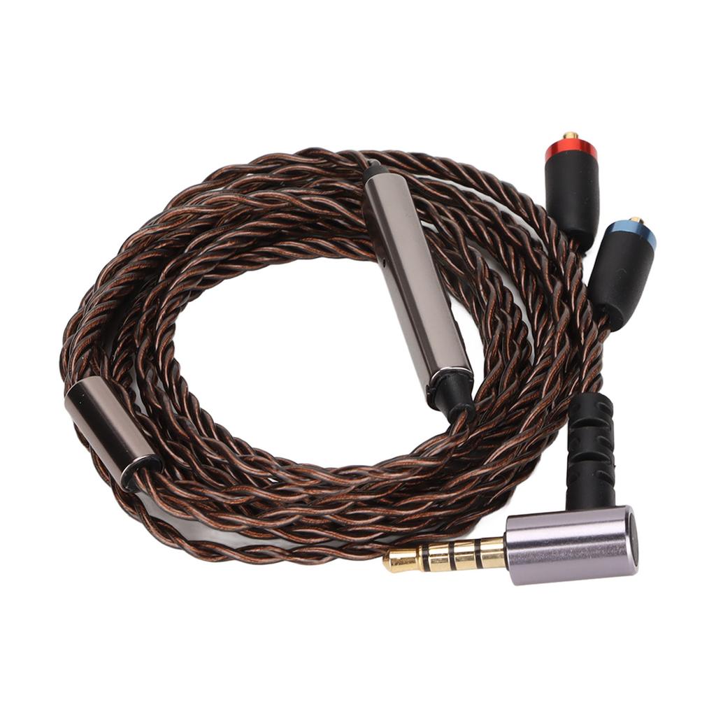 Headphone Cable Silver Plated Copper Wire High Resolution MMCX 3.5mm Headphone Cable with Volume Microphone Control