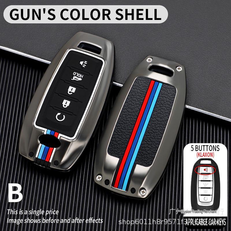 

Infiniti Key Shell & Metal Buckle Decoration for QX50, Q50L, QX60 - Men s Key Case.