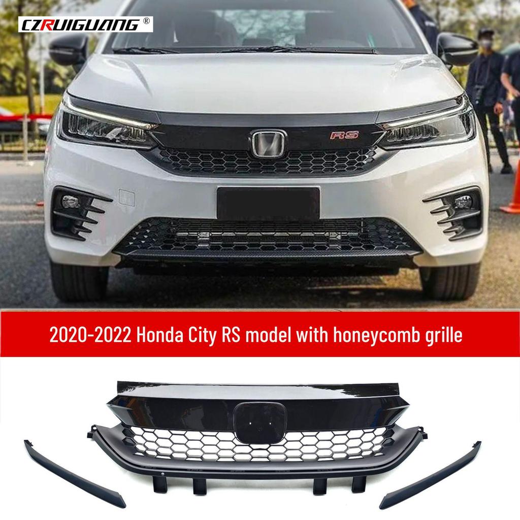Honda City Sedan RS Body Kit: Front Lip, Bumper, Rear Spoiler, Side Skirts, Grille for 2023 Model.