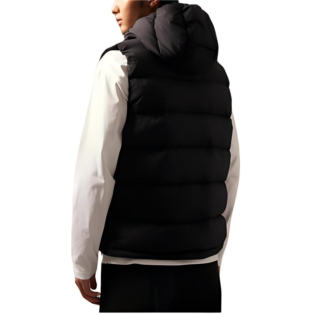 Calvin Klein Waterproof CK Sports Embroidered Duck Down Quilted Hooded Vest Men Vest Space-Black GMF4O502