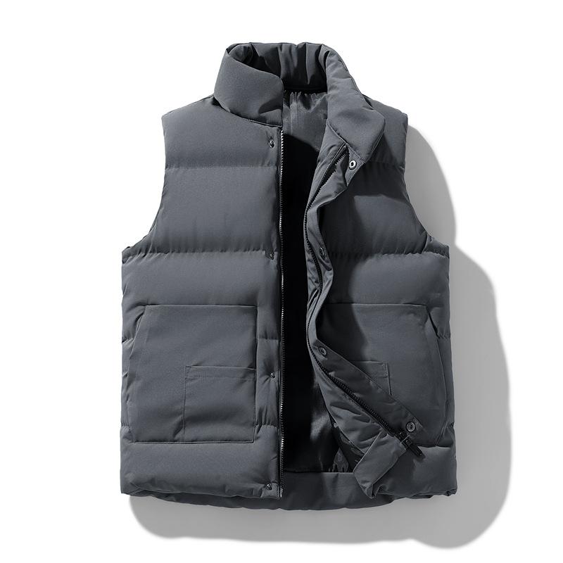 2026 Winter Fashion Vest Tooling Vest Thermal Vest Thickened Overalls Jacket Feather Cotton Vest