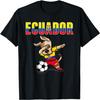 Dabbing Dog Ecuador Soccer Fans Jersey Ecuadorean Football Men Women Girls Kids T-Shirt
