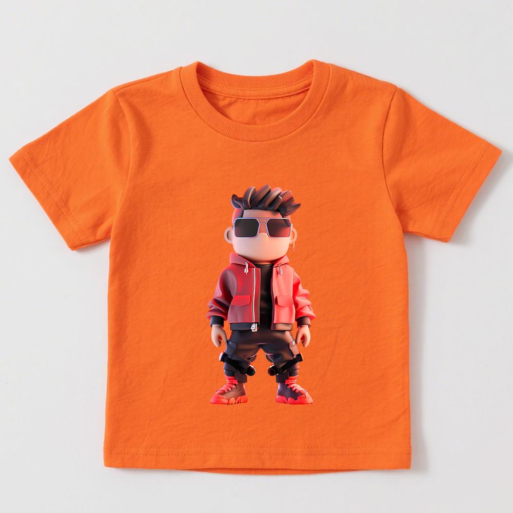 Roblox Printed Cotton Tshirt for Boys Cool Graphic Tee Kids Short Sleeve Tops Childrens Casual Wear