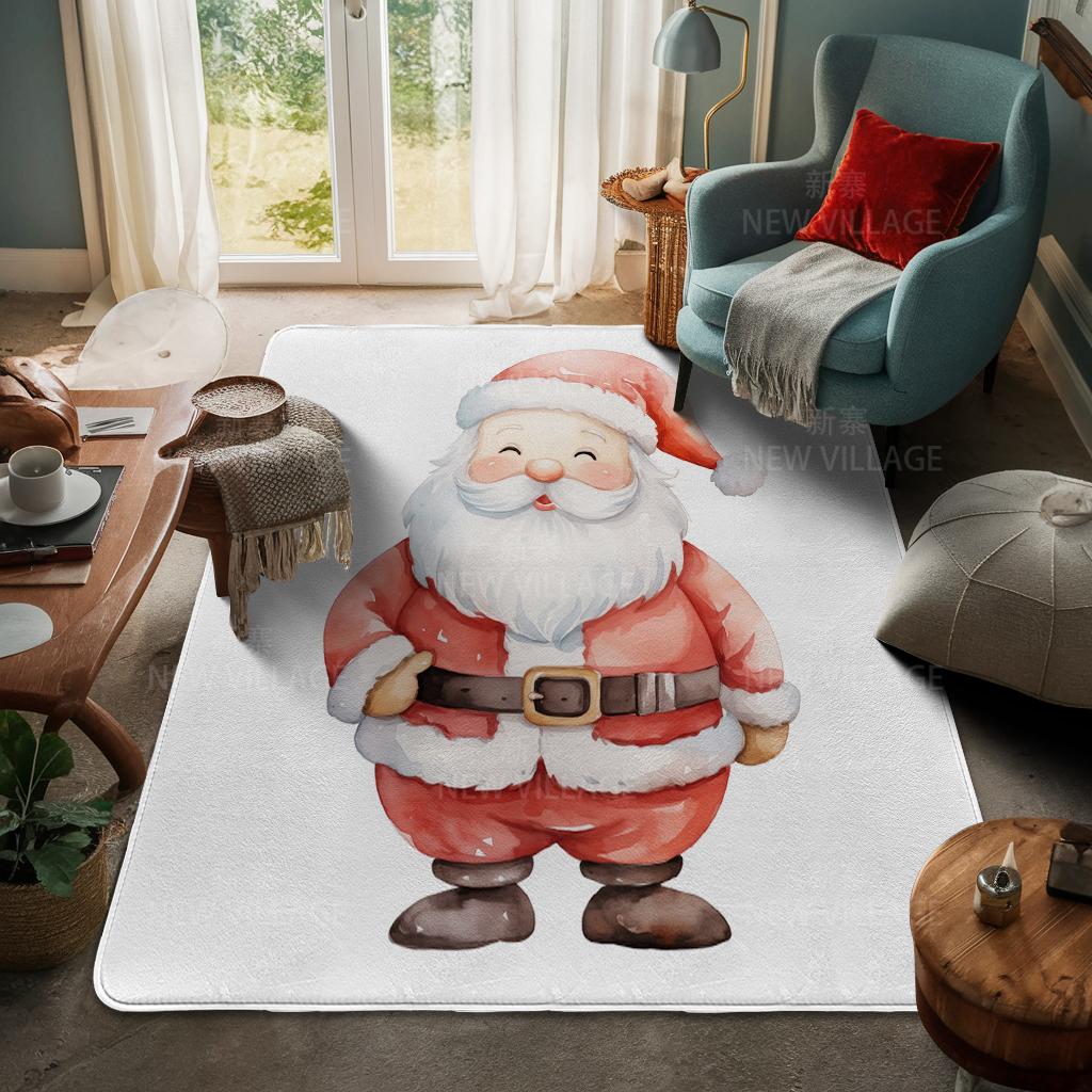 House Entrance Carpet Home Door Mat Living Room Bath Foot Bathroom Non-slip Water Absorption Rugs Bath Merry Christmas Winter