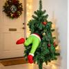 Funny Christmas Tree Leg Ornaments Elf Stuffed Ornaments, Santa Green/Red Legs Decorations, Poseable Creative Xmas Party Hanging Decor for Door Wreath