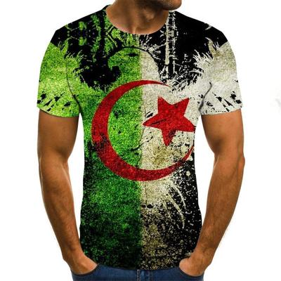Sommer Neues Herren Kurzarm 3D Digital Bedrucktes T-Shirt