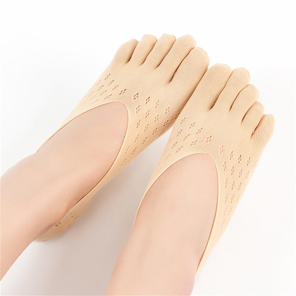 Calzini estivi da donna alla moda a taglio basso, non ultra sottili, a cinque dita
