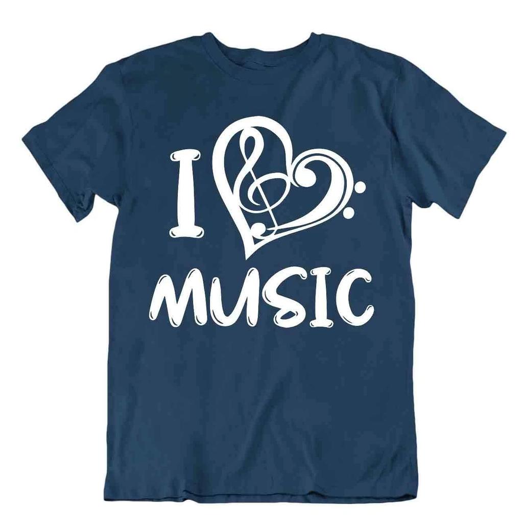 I Love Music Tshirt Best Girlfriend Gift T-Shirt Lovely Special Cool Design