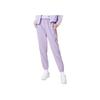 Li Ning Sports Trend Series Solid Color Letter Drawstring Sports Long Pants Women Bottoms Lavender-Purple AYKS312-3