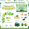 Tractor Birthday Party Decorations, Farm Green Tractor Theme Birthday Decorations Backdrop Balloon Garland Arch Banner Cake Cupcake Topper Tractor