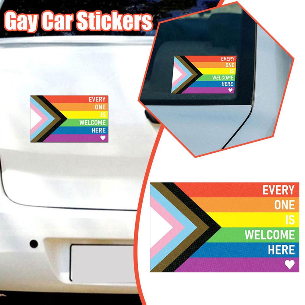 Everyone Is Welcome Here Car Stickers LGBT Equality Equal Banner Waterproof Car Sticker Decoration PVC Decal Sticker
