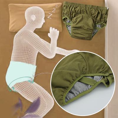 Yousheng Elderly Incontinence Underwear Urine Leakage Protection Breathable Washable Reusable Adults Seniors Cotton Diaper Briefs Panties with Side