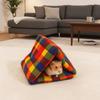 Semi-Enclosed Rabbit Cotton Nest Thickened Warm Pet Hideaway Hut Comfortable Soft Hamster Triangle Tent Autumn and Winter