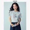 Women's Fun Cat Print Pure Cotton Short Sleeve T-shirt