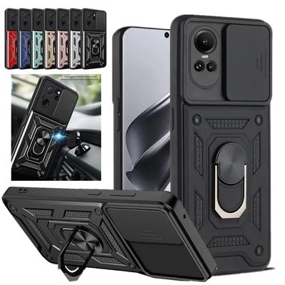 Armor Case for OPPO Reno 10 5G Reno10 Pro Reno 8T 7 6 5 4 Lite Cover Lens Protection with Ring Magnetic Holder Business Full Protection Cover