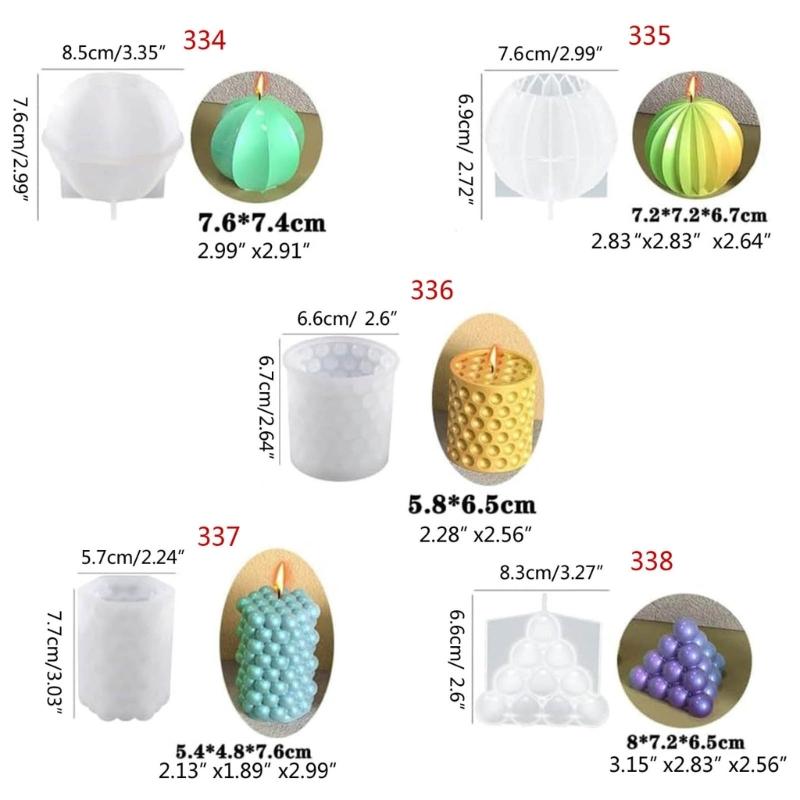 DIY Casting Mold Geometric Candle Molds, Silicone Crafts Mold Pendant 3D Geometric Candle Mold Candle Decorations Tools