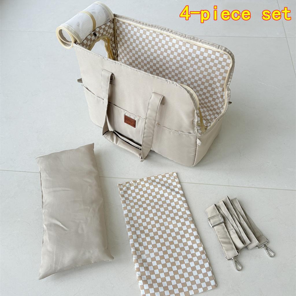 Set 4 Piece Breathable Pet Carrier Shoulder Bag for Cats And Small Dogs Safe Travel Handbag Puppy Chihuahua Yorkshire Dog Suppli