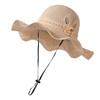 Sun Protection Flower Straw Hat Hollow Breathable Basin Cap Women Visors For Outdoor Travel Beach