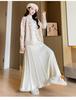 Autumn/Winter 2025 Women's High Waist Knit Pleated A-line Skirt with Tassels