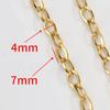 No Fade 2Meters 1Meter Stainless Steel Chain 4mm Oval Curb Cuban Chains for Necklace Jewelry Making DIY Supplies Wholesale