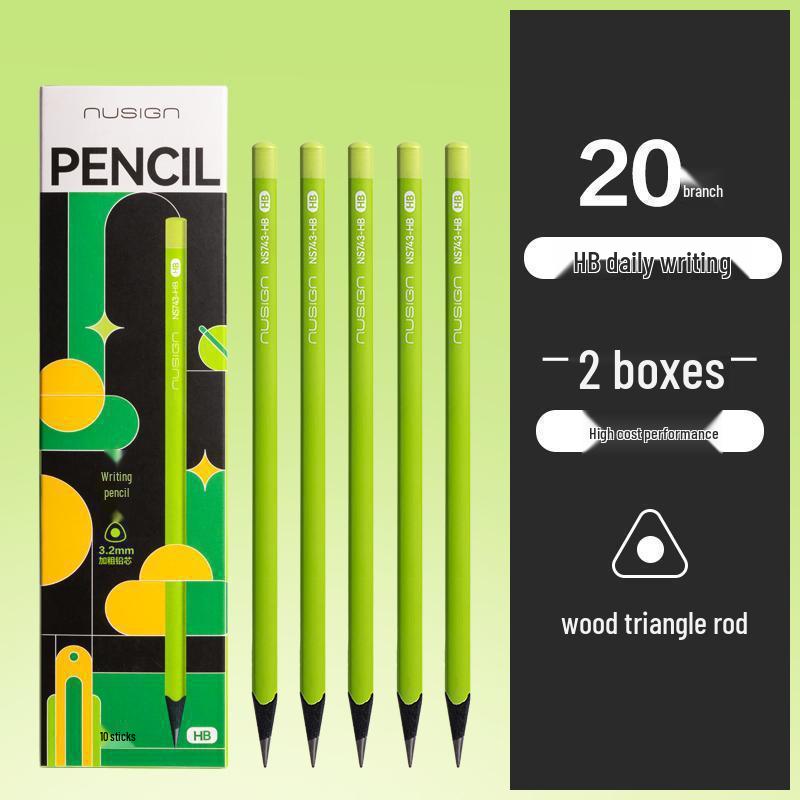 New Sai Little Green Deli Black Lead Pencil with Thick Core for Elementary Students/Children's Writing.