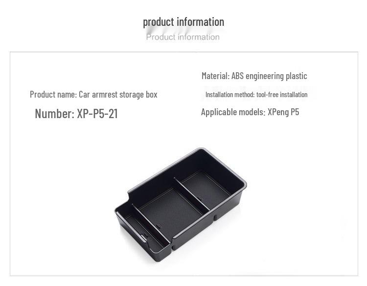 XPeng P5 Armrest Storage Organizer: Center Console Interior Accessory